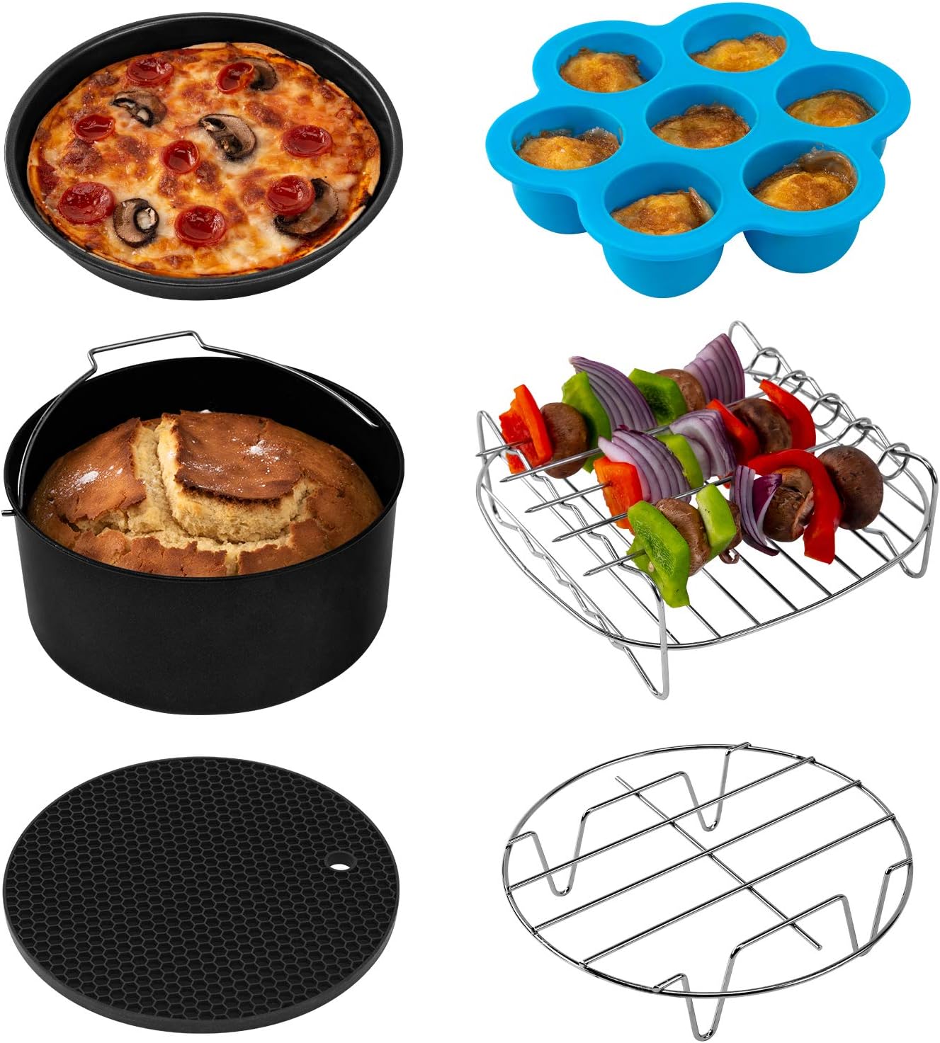 COSORI Air Fryer Accessories Set (6-Piece) – 5.8 QT
