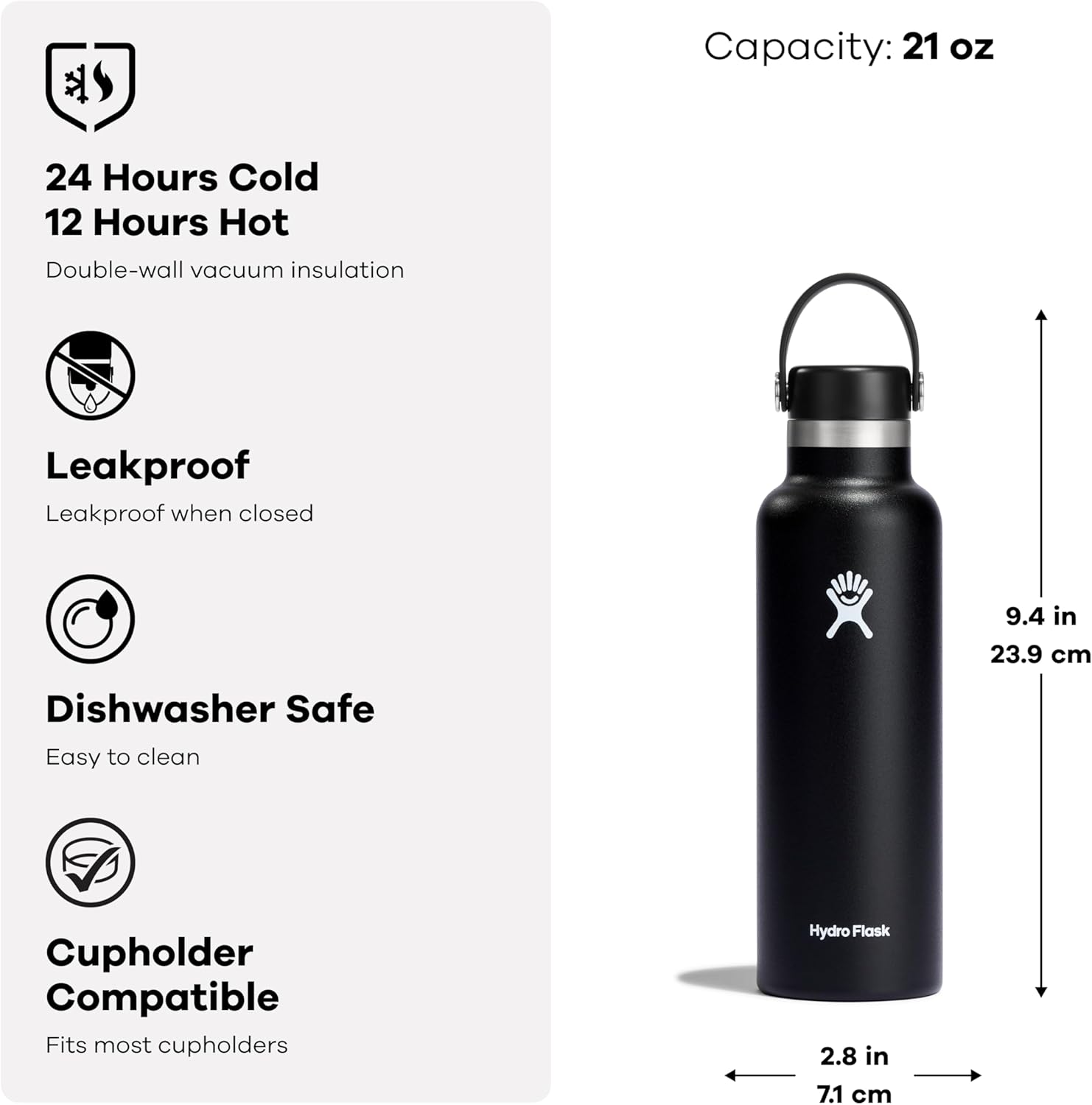 Hydroflaskwaterbottle-black Hydro Flask Water Bottle
