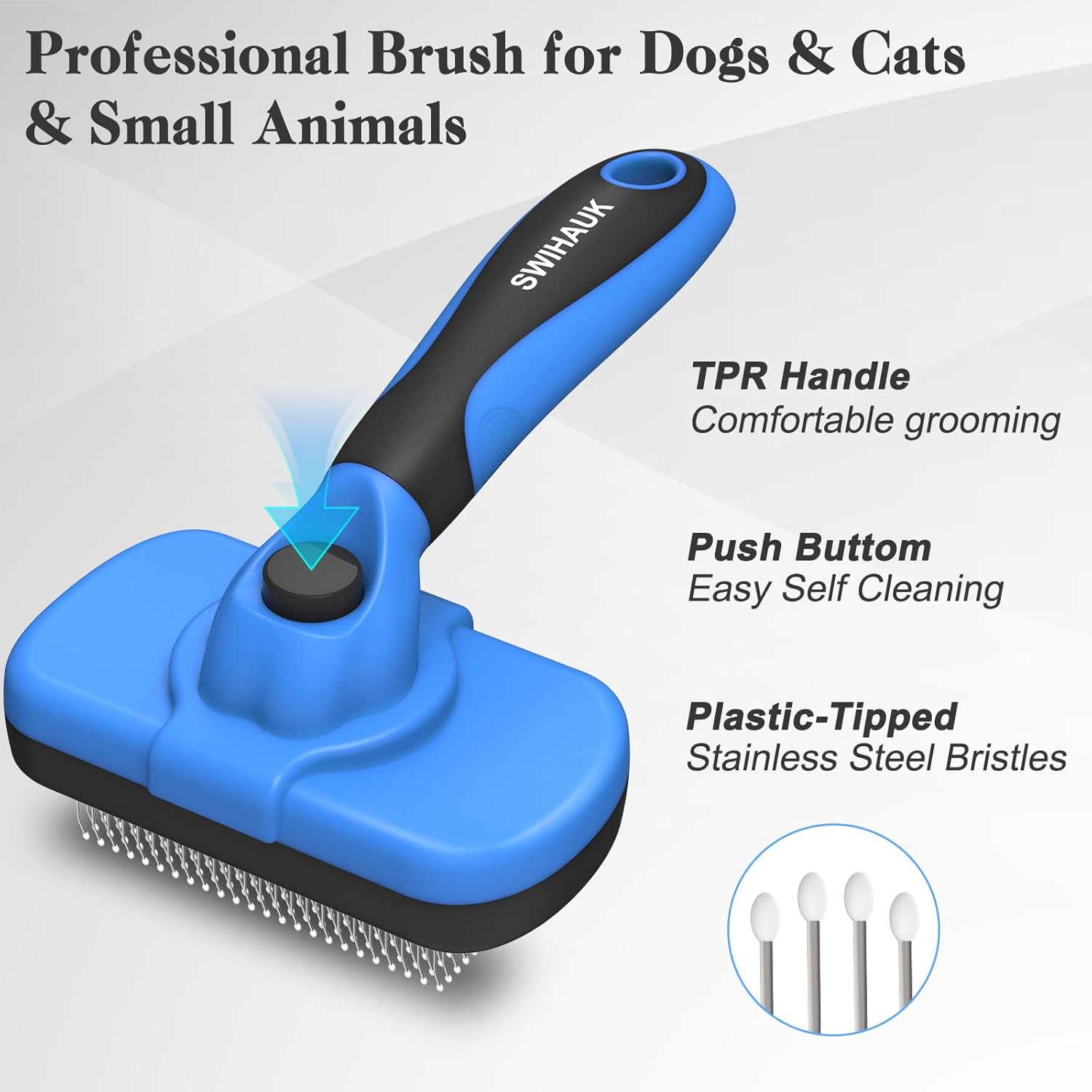 self cleaning slicker brush